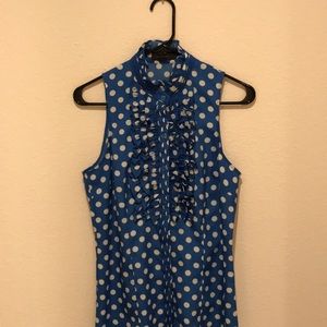 The Limited Bright Blue and Gray Blouse